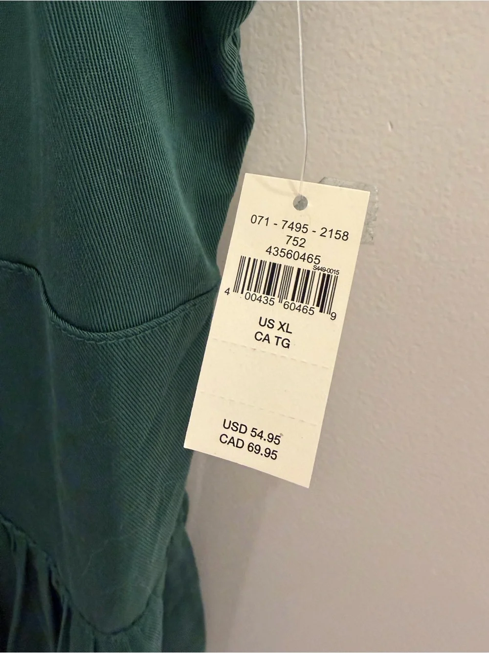 Aerie Drop Waist Green Bow Dress XL NWT